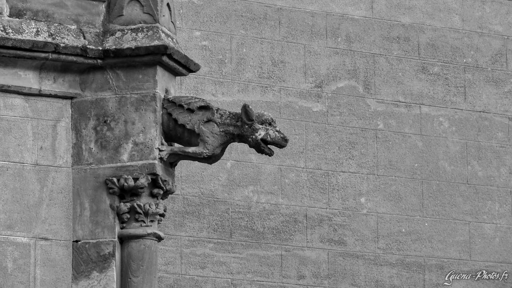 Détail du Kappelturm, à Obernai, dans le Bas-Rhin